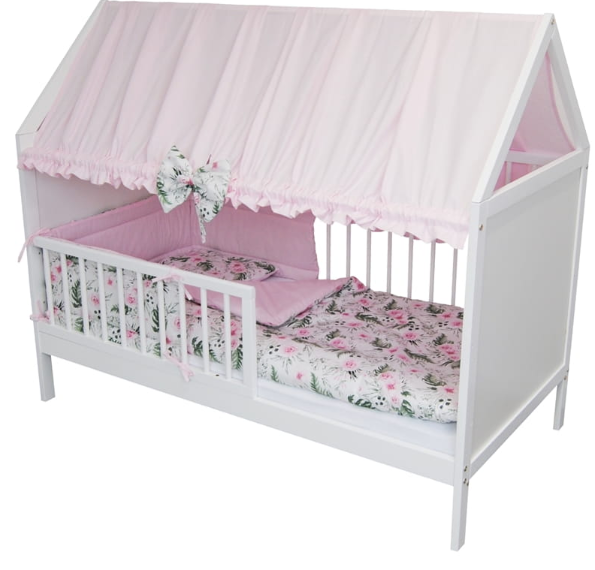 Detská postielka domček 120x60 so zábranou navyše - 7