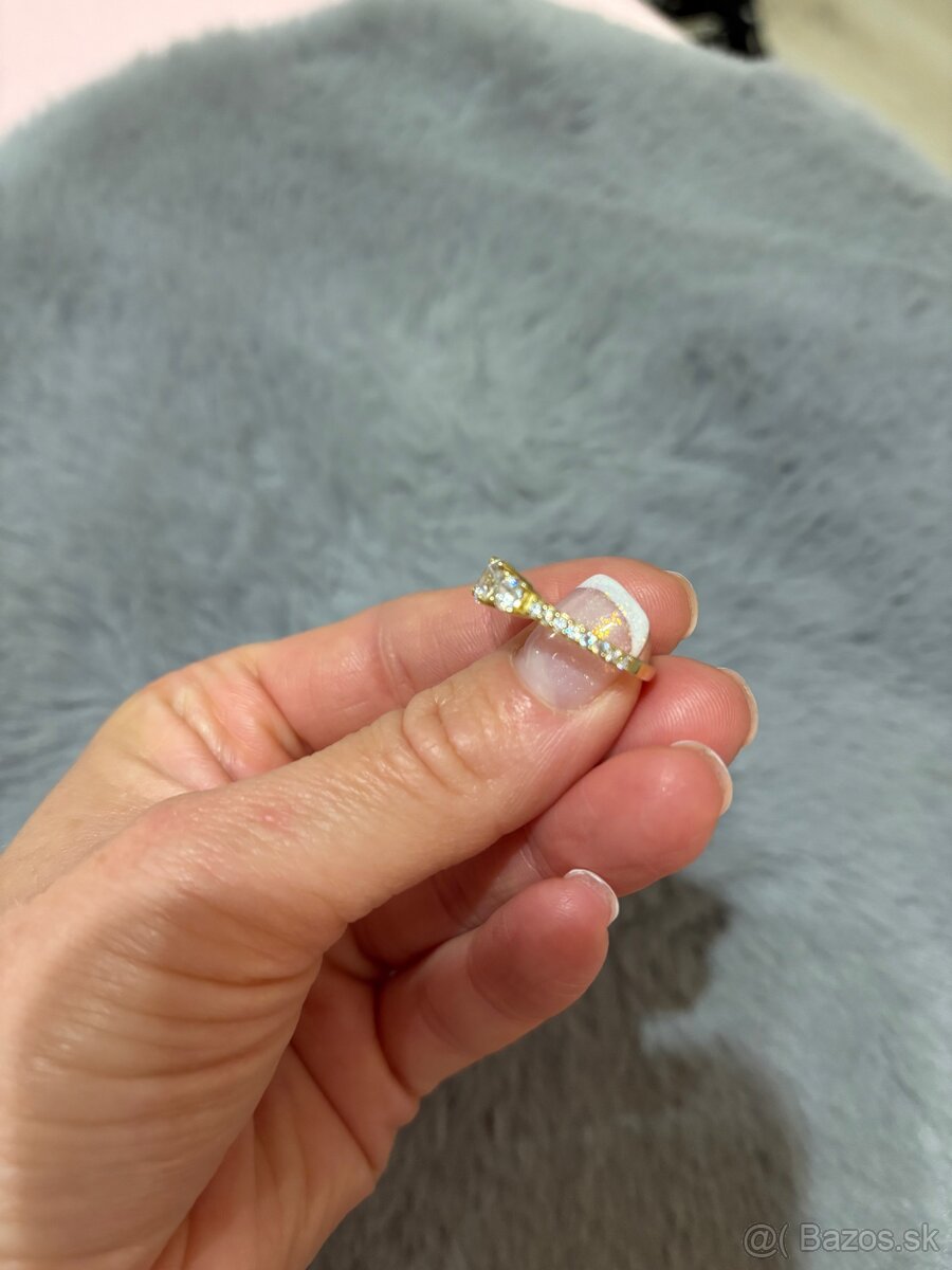 Zlatý prsteň Au585 - 7