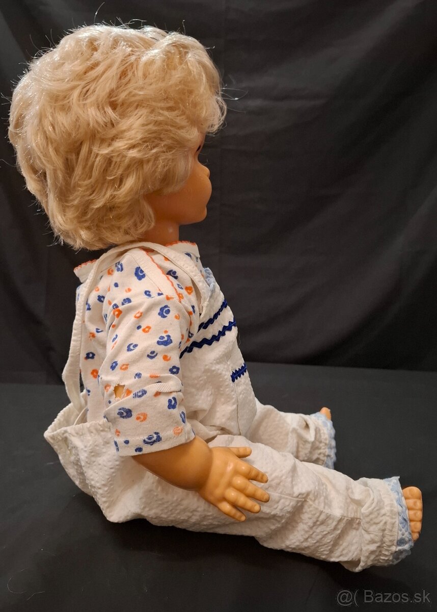 Stará bábika československej výroby, dĺžka 57 cm - 7