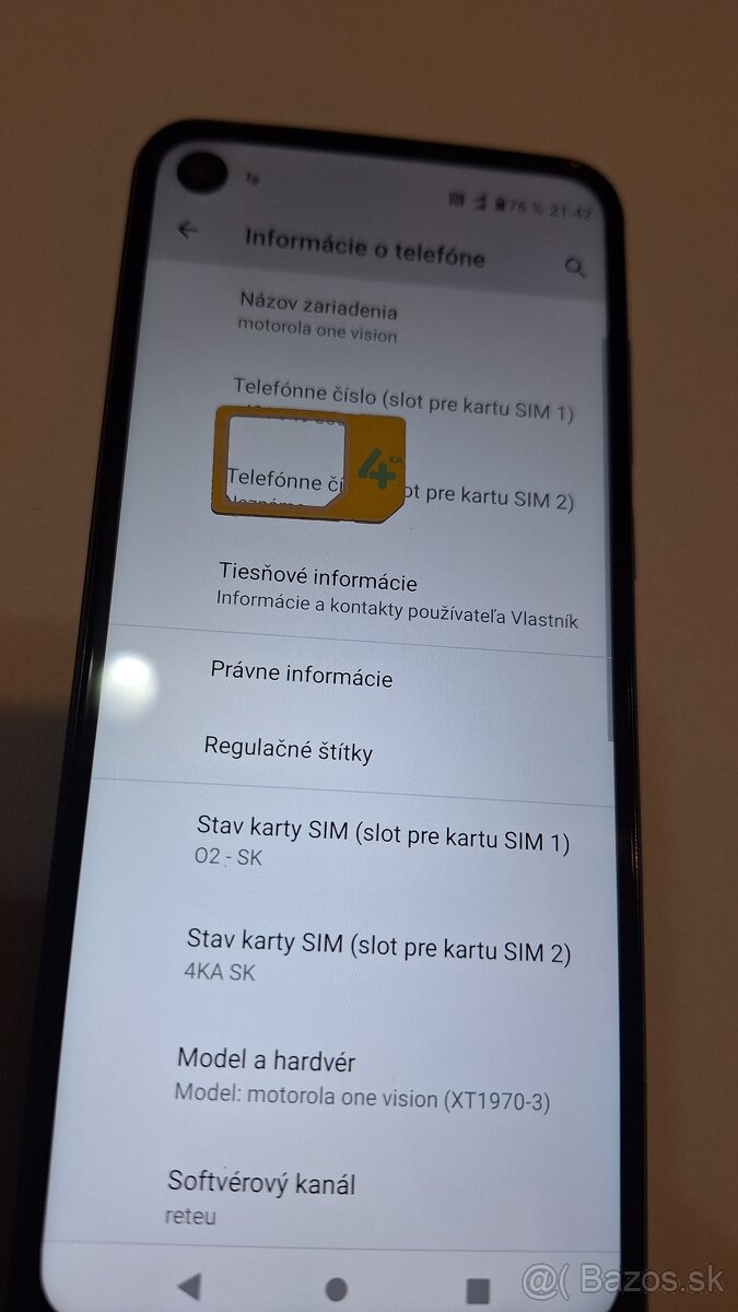 Motorola One Vision 4/128GB android 11 - 7