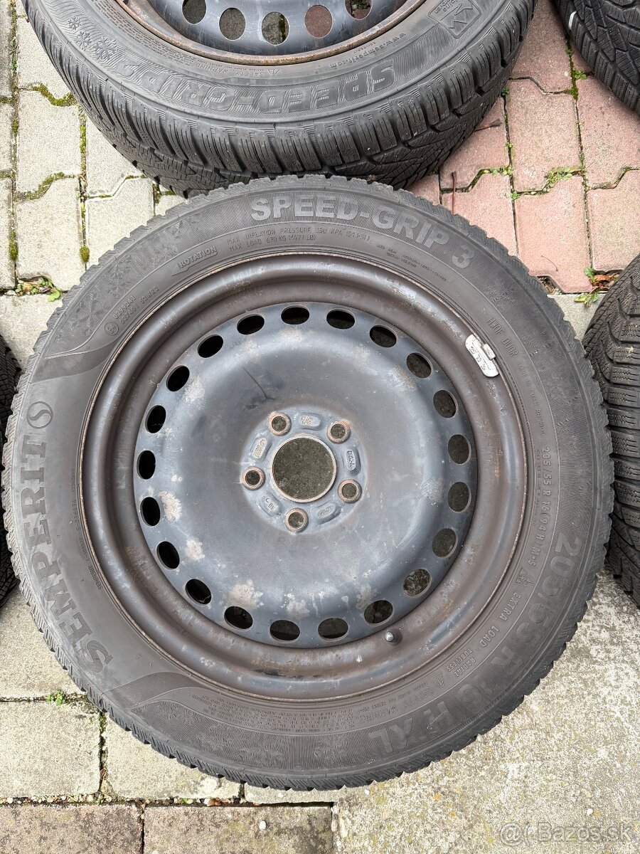 Zimne pneumatiky na plechoch 205 55 R16 - 7