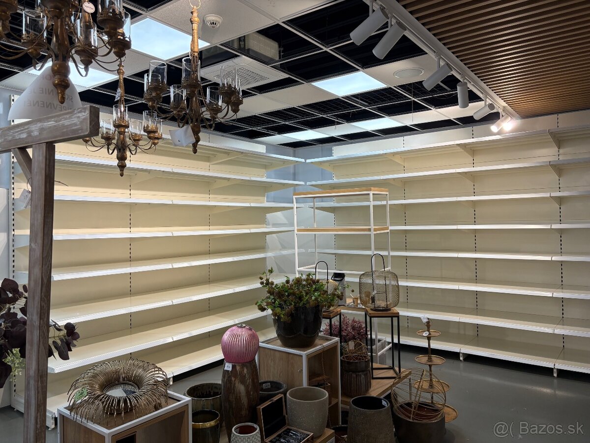 Obchodné regály - biela a antracit - 7