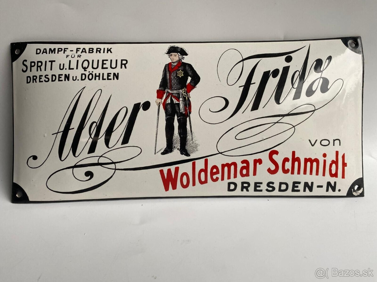 veľmi vzácna smaltovaná ceduľa s parným liehom a likérom, st - 7