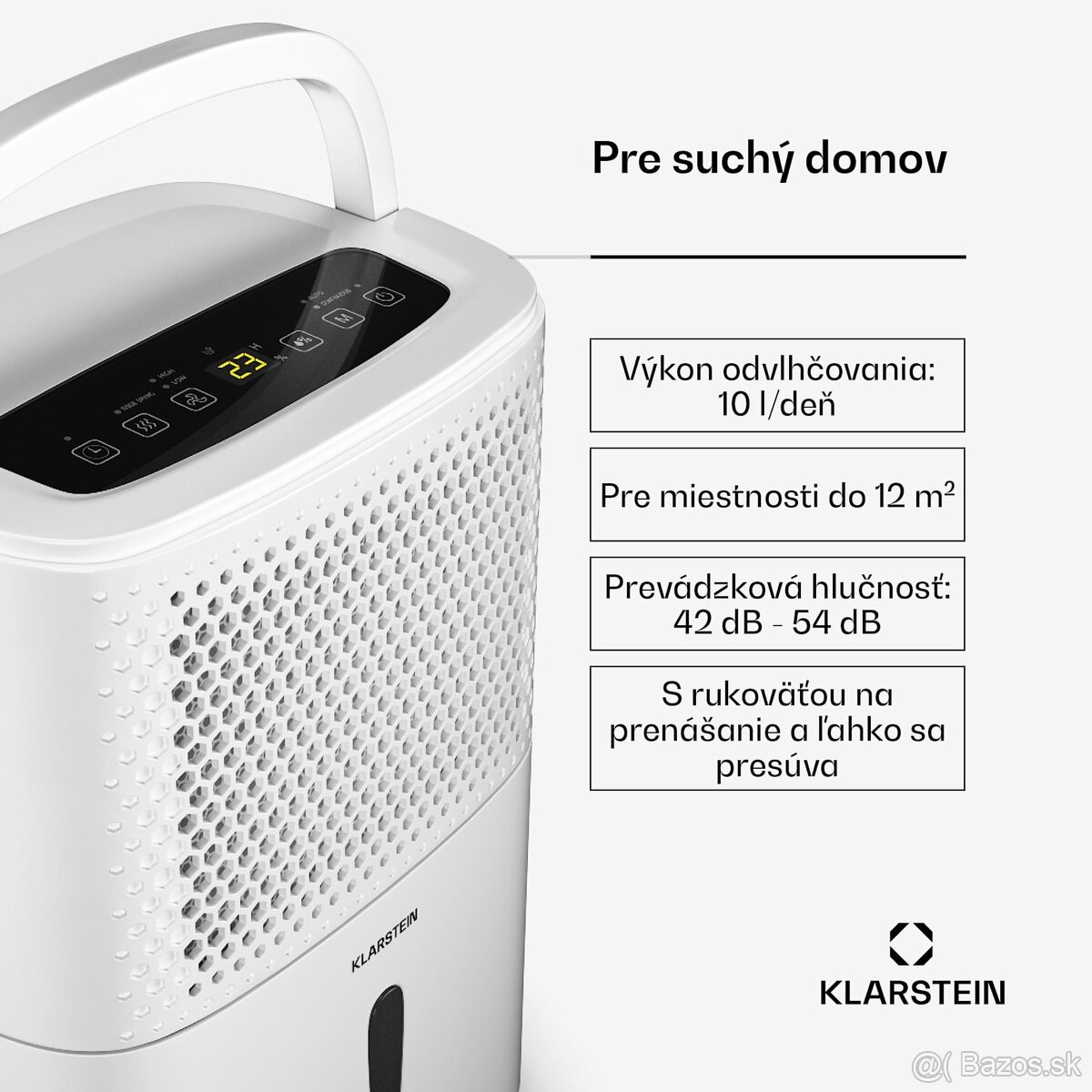 DryFy 10L/24h 1,8L Odvlhčovač vzduchu - 7