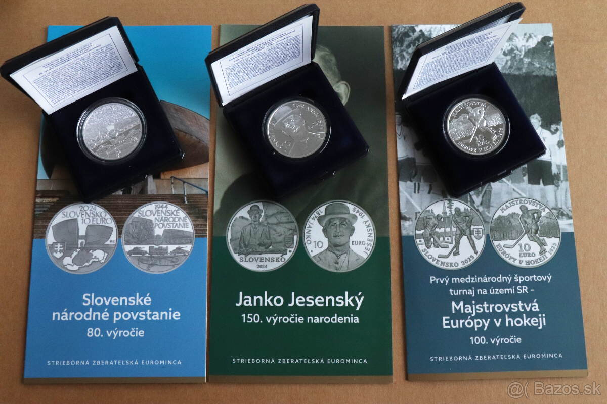 PREDAJ - PROOF strieborné zberateľské euro mince - 7