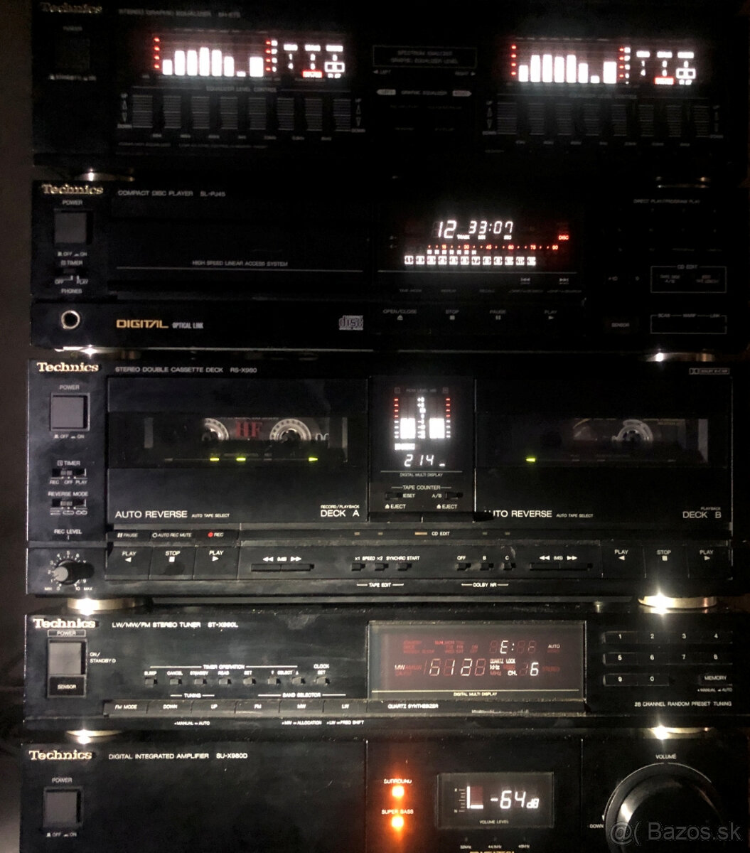 Hi-Fi retro Technics System X-980 D Japan s dialkovym - 7