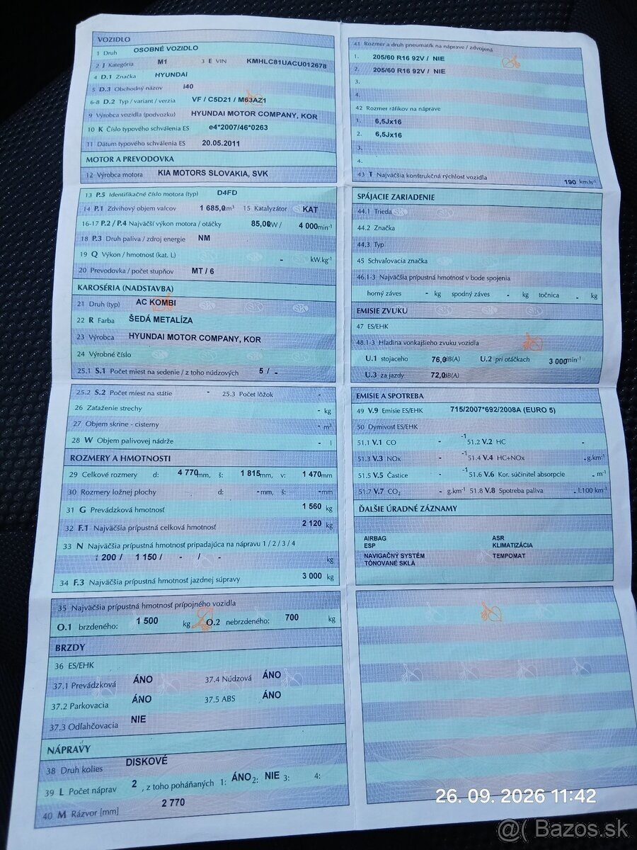 Hyundai I40 1.7 CRDI - nepojazdný - 7