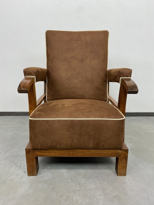 Polohovacie art deco kreslo - 7