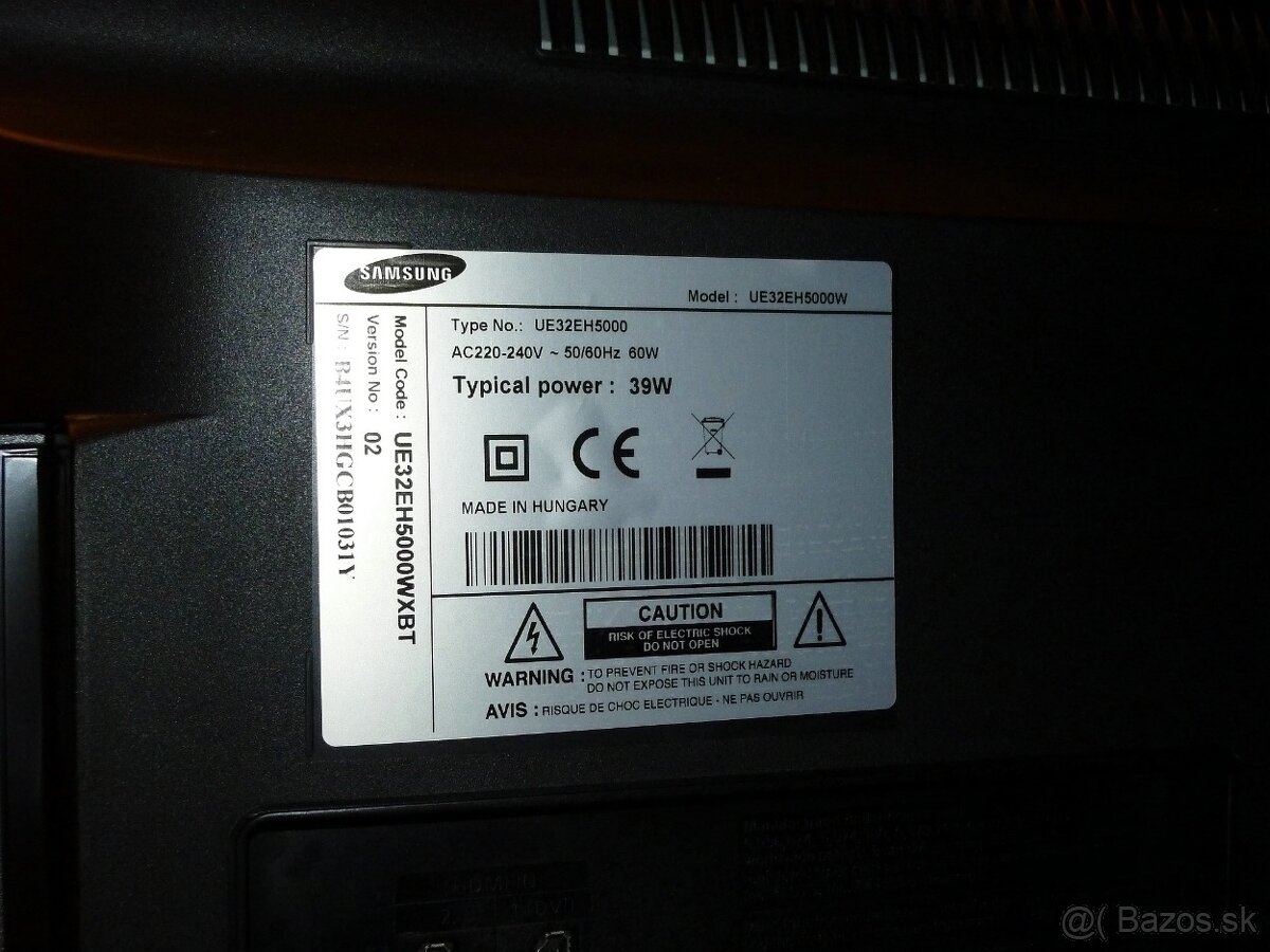 Predám FullHD LED televízor Samsung UE32EH5000 - 80cm - 7