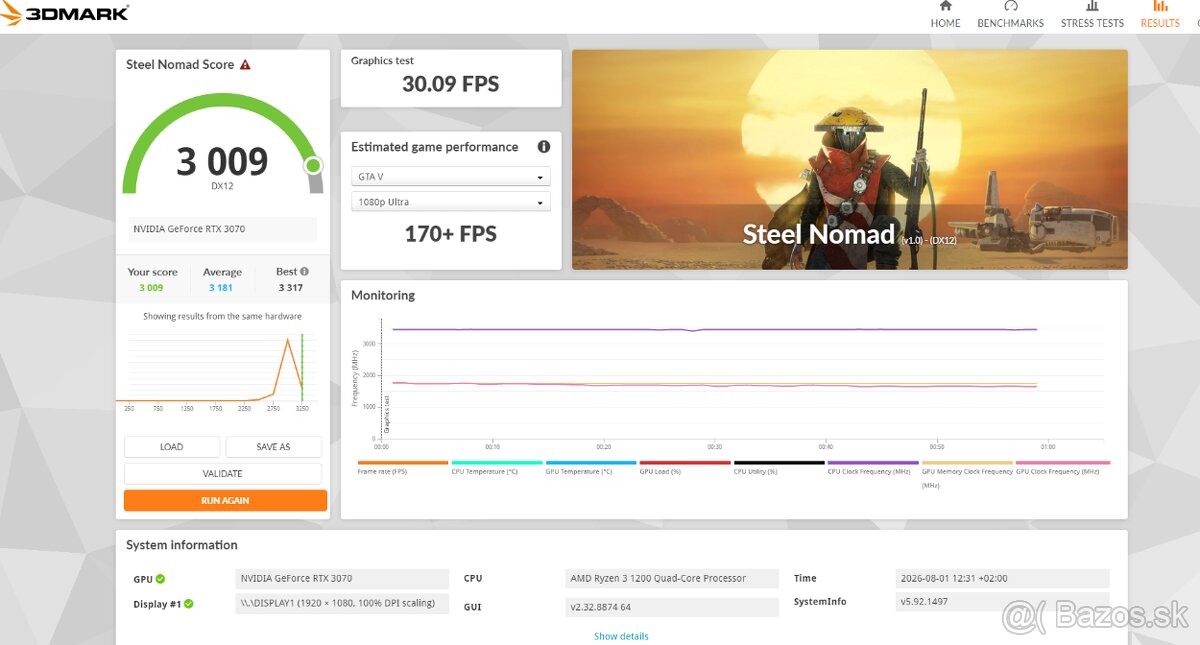 MSI GeForce RTX 3070 VENTUS 3X 8G OC - 7