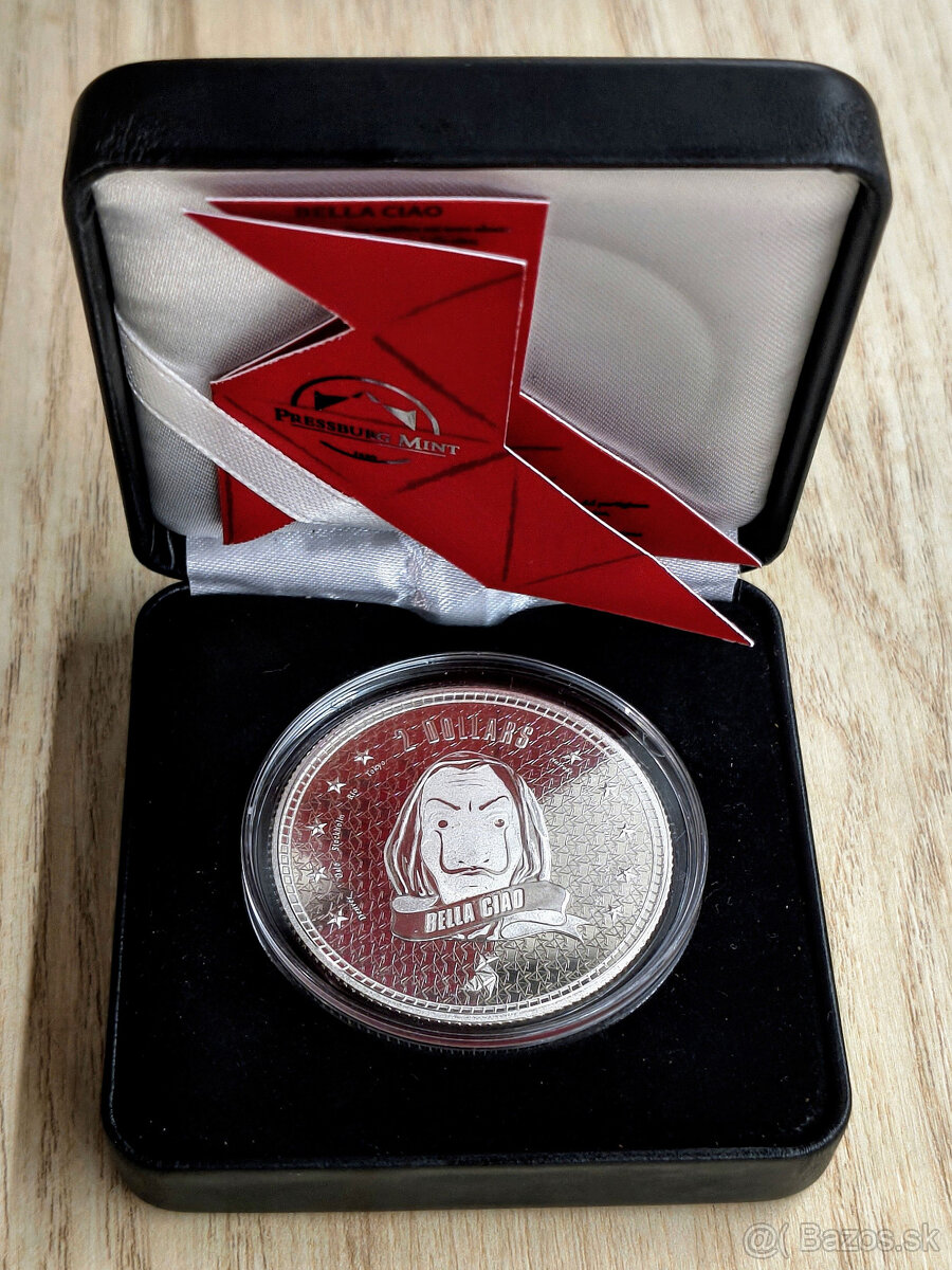 1oz strieborná minca Bella Ciao PROOF - LIKE - 7