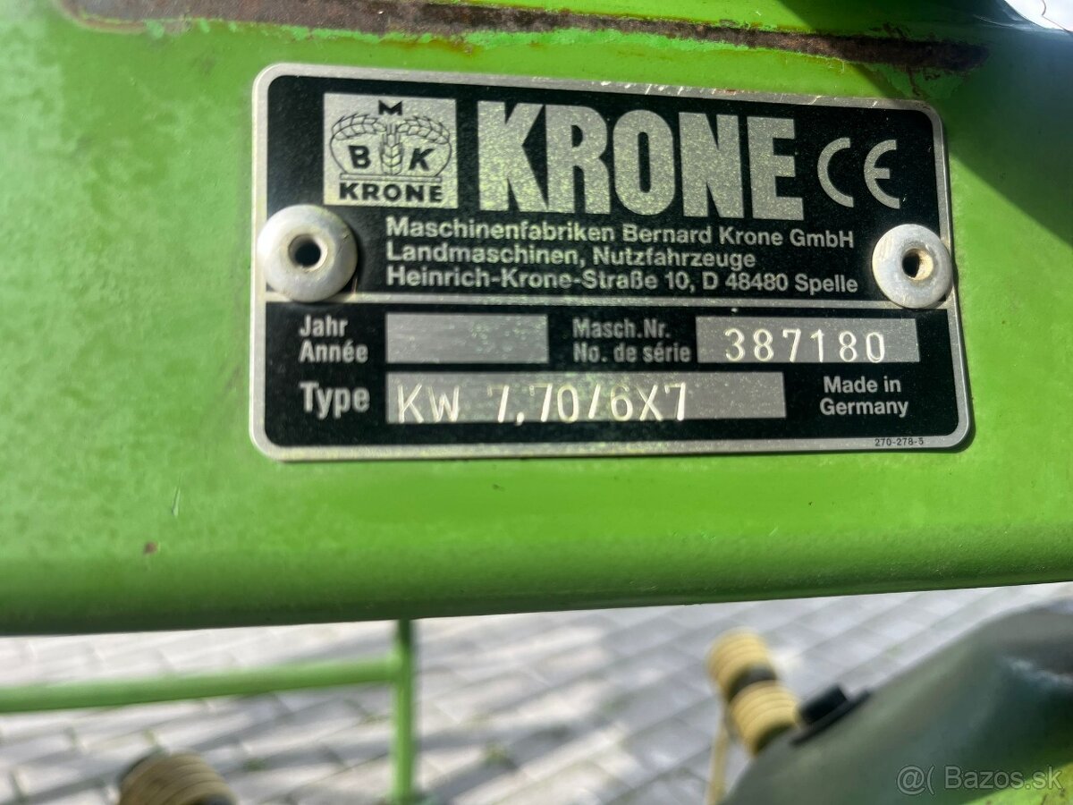 Obraceč sena , píce KRONE KW 7.70 - 7
