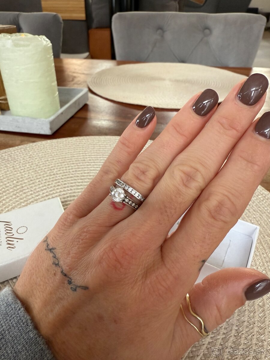 Prstene biele zlato veľ.49 - 7