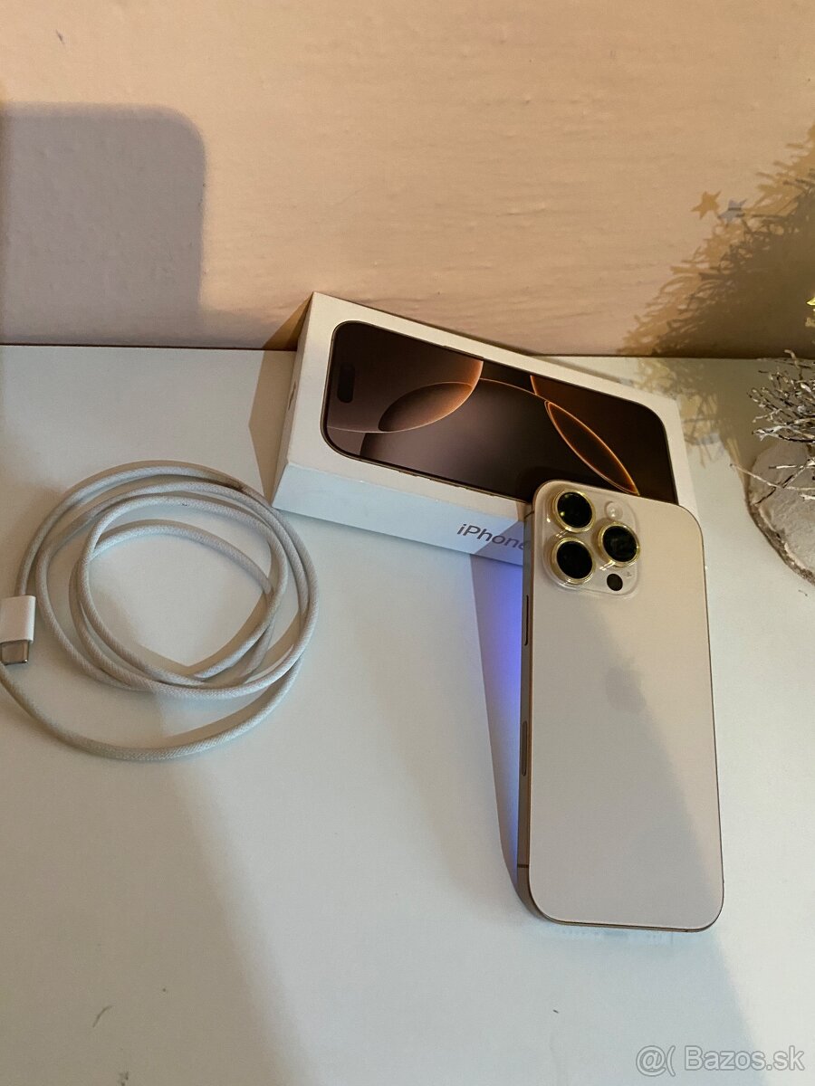 Apple Iphone 16 PRO Desert Titanium 100% batéria——0911480104 - 7