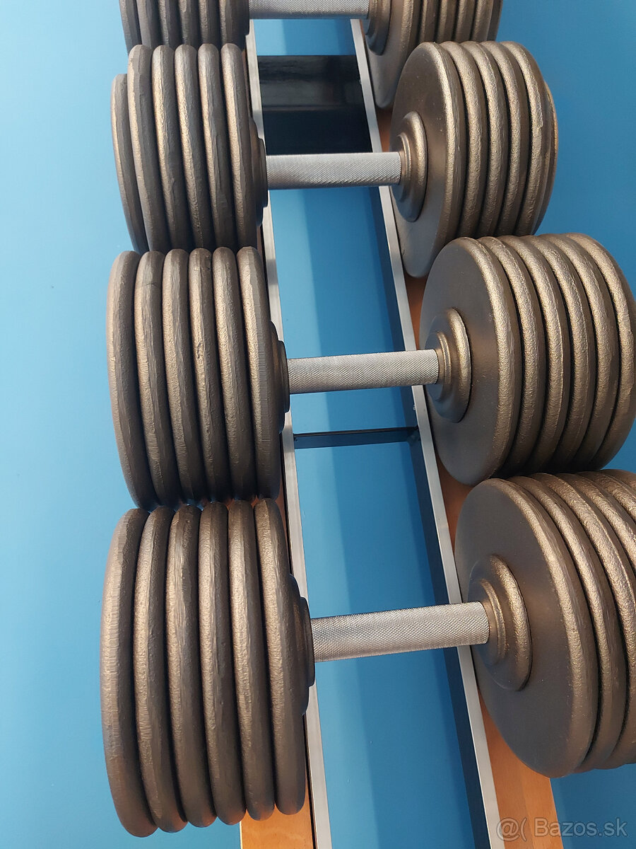 Profi pevné jednoruční činky 2 - 100kg NOVÉ - 7