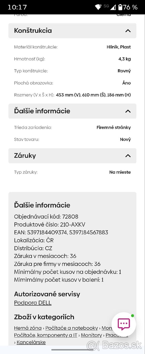 Predam monitor Dell - 7