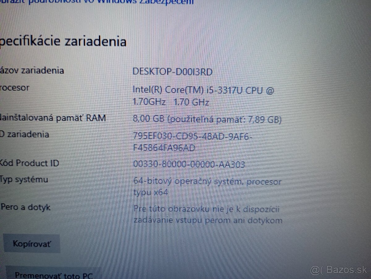 veľký 17" ntb DELL / Intel core i5 / 8gb ram / 500gb ssd - 7