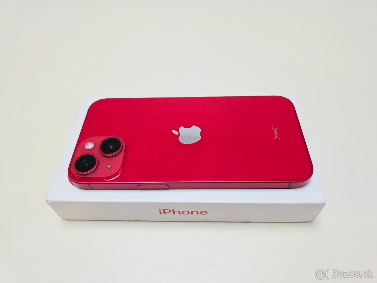 APPLE IPHONE 14 128GB RED,BATERKA 100% - 7