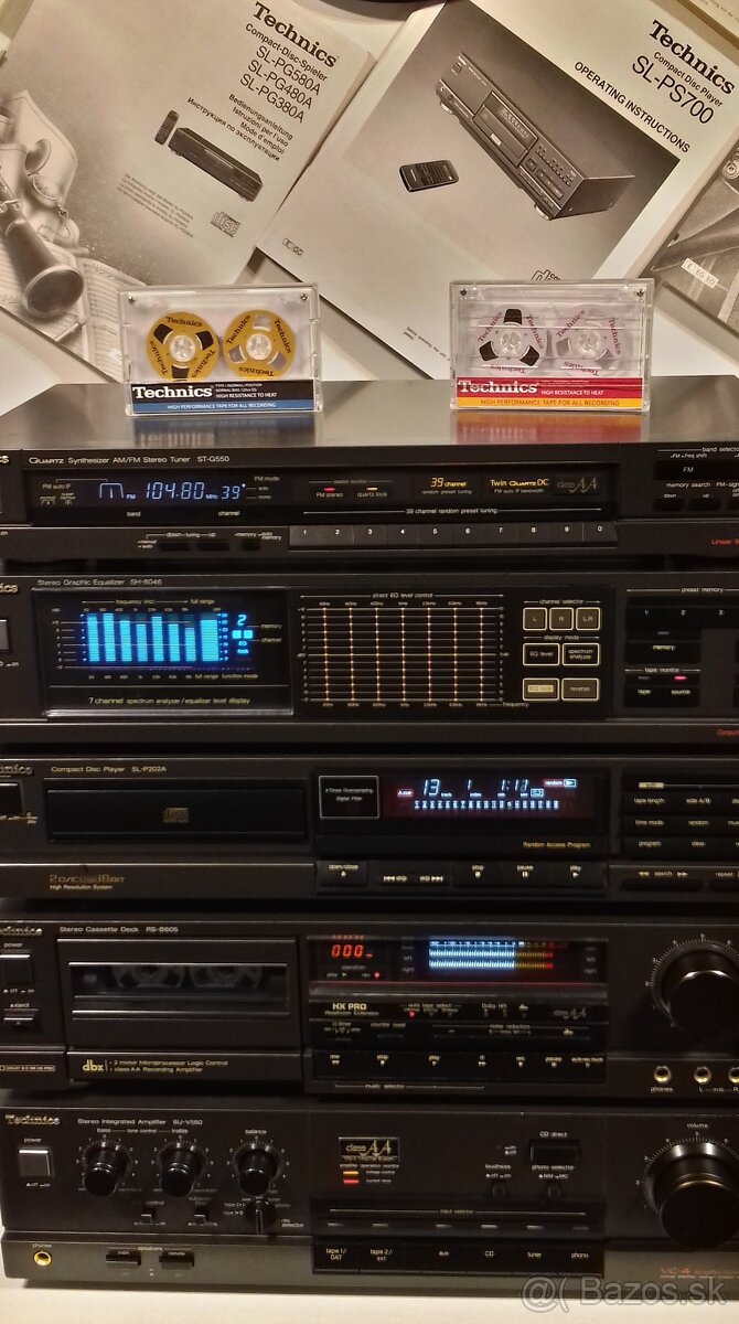 Zostava TECHNICS tuner, equalizer, CD, deck, zosilnovac= A04 - 7