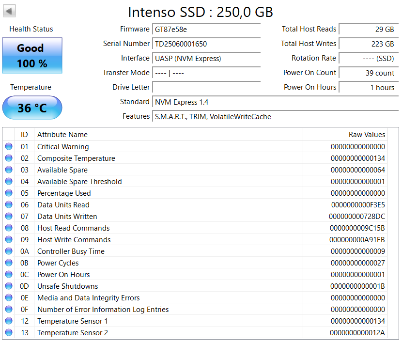 M.2 NVMe SSD Samsung / Intenso / WD / Patriot / Intel 256GB - 7