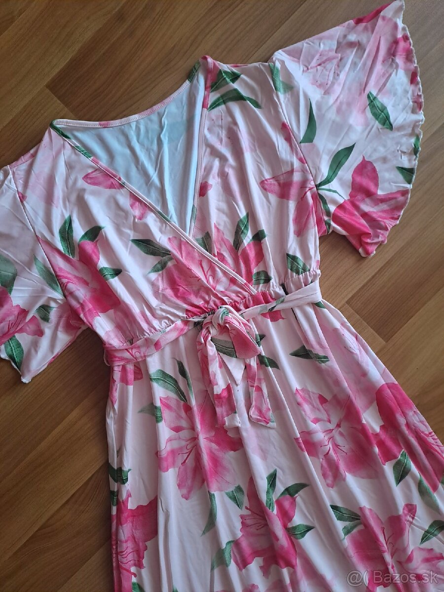 Nádherné letné dlhé šaty s volánmi veľkosť XL/XXL - 7