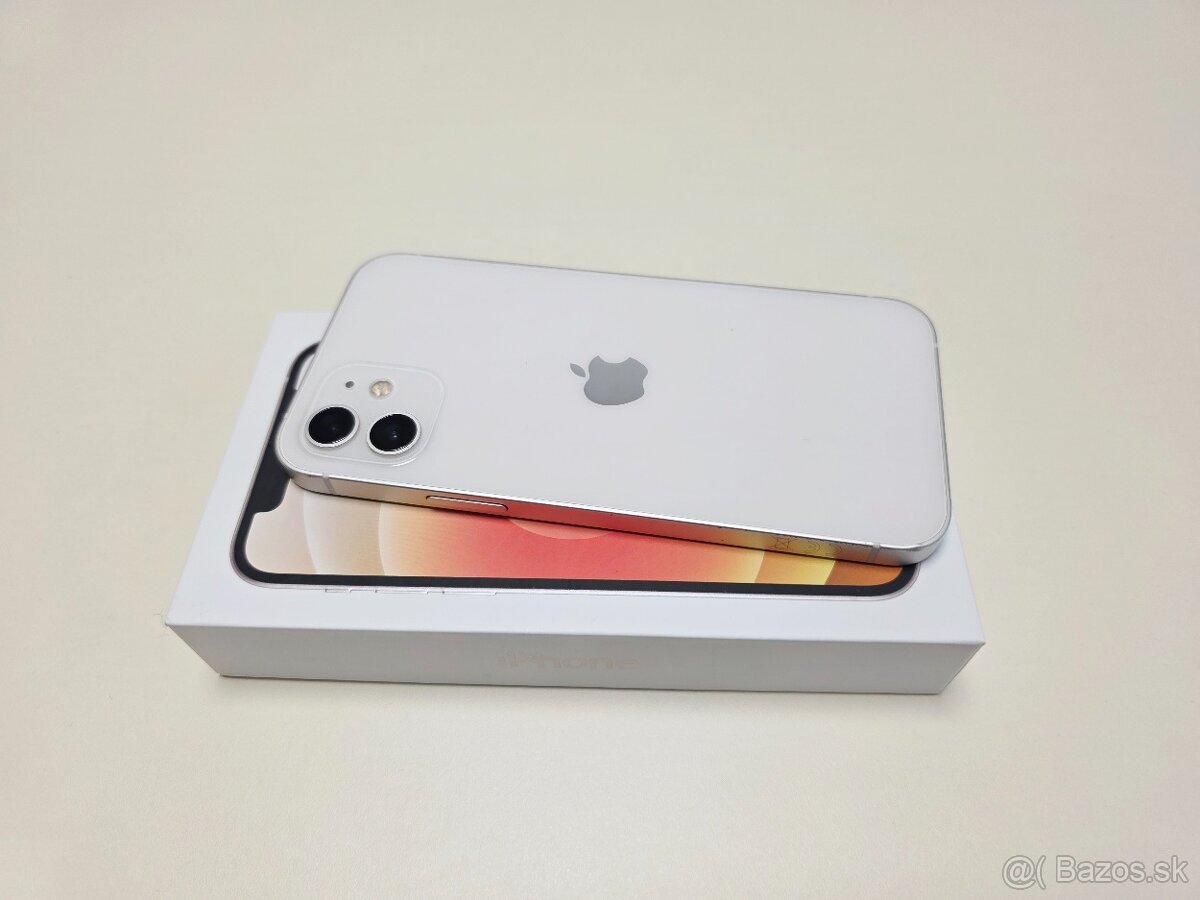 APPLE iPHONE 12 64GB WHITE ,ZDRAVIE BATERKY 100% - 7