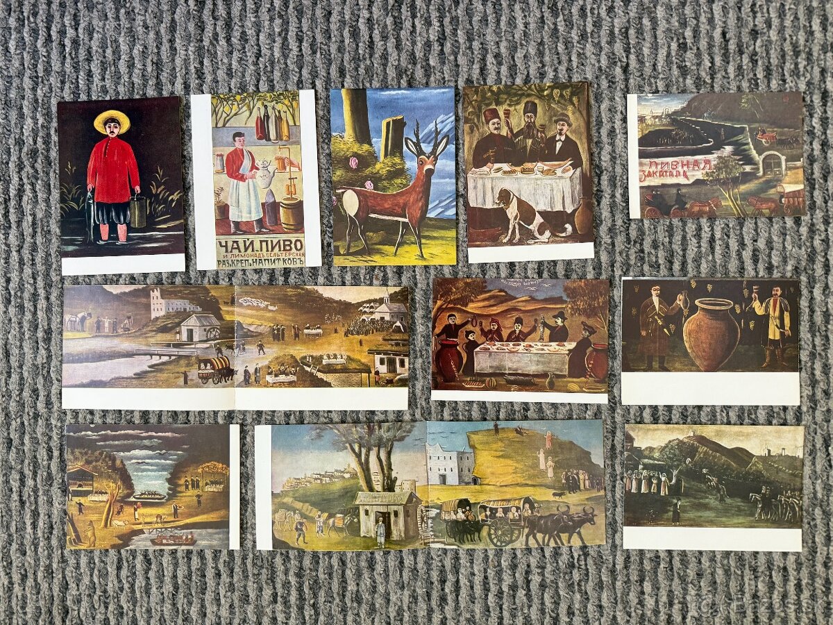 Pohľadnice obrazy, ilustrácie, folklór, príroda a iné 106ks - 7
