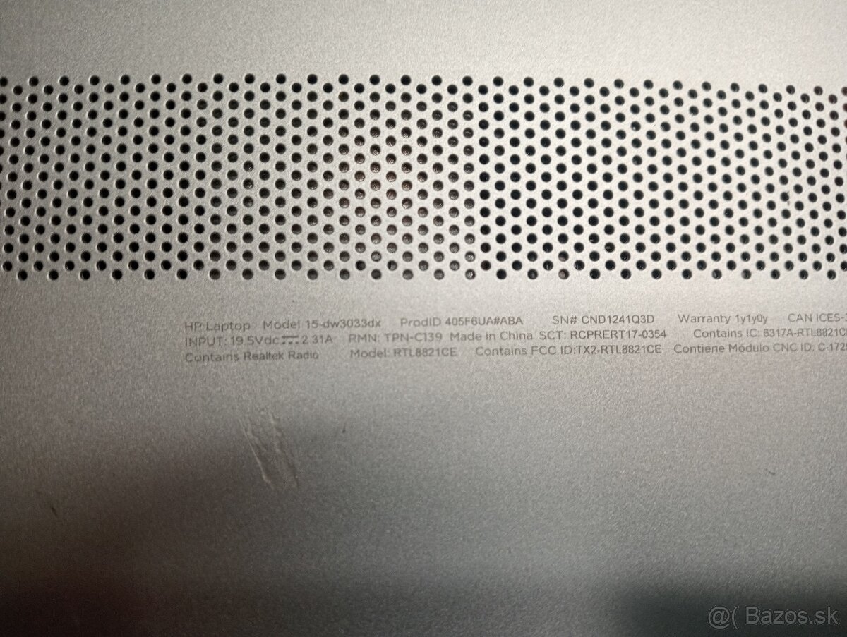 predám na diely/opravu/doskladanie notebook HP 15-dw3033dx - 7