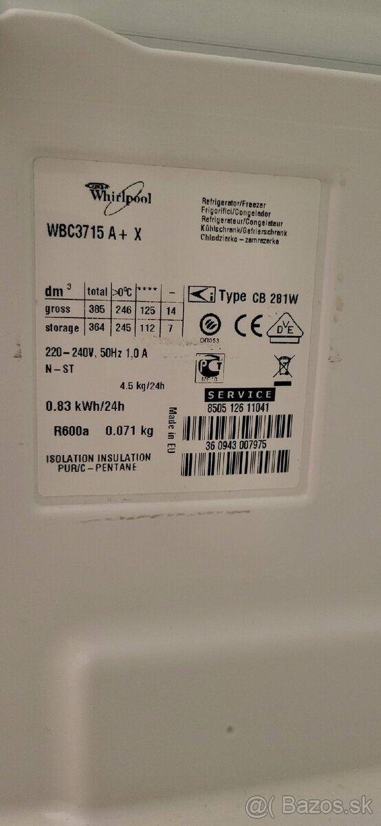 Držiak termostatu/žiarovky Whirlpool WBC3715 A+X - 7