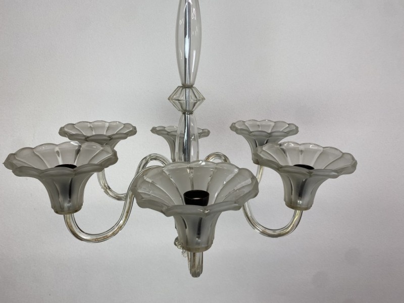 Veľký celosklenený halový luster - 7