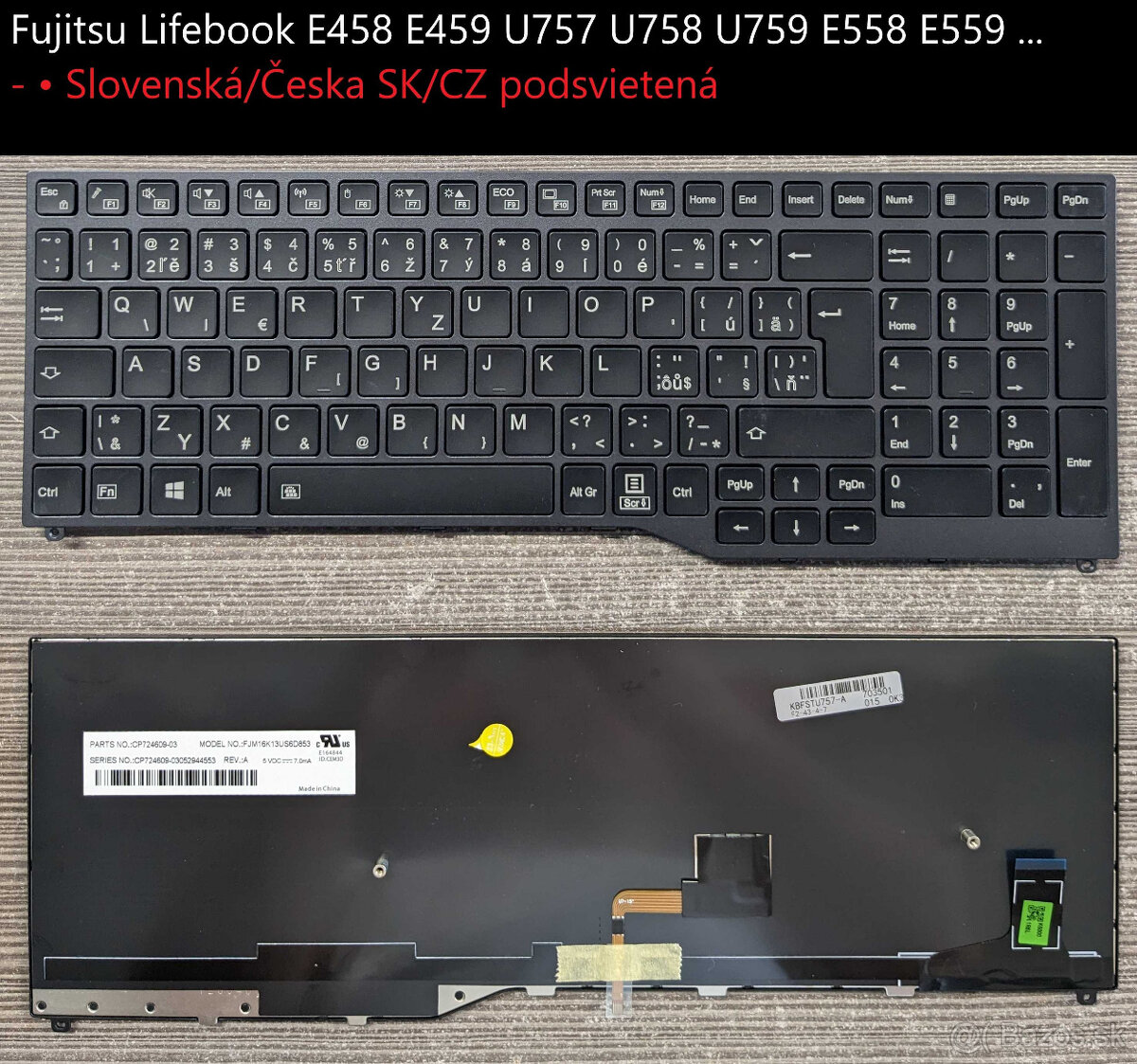 Klavesnice Fujitsu A530 A531/AH532 A532/E458 U757 E558 E559 - 7