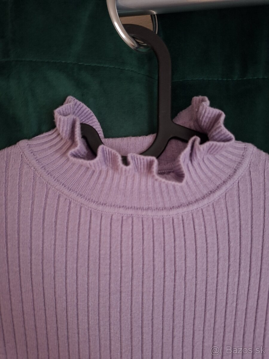 Fialové dlhé šaty, S - 7