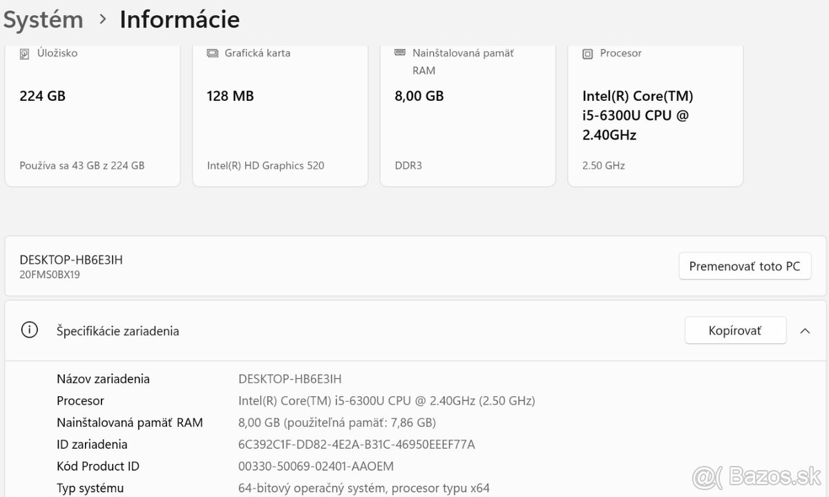 Lenovo ThinkPad T460 i5 8GB/240GB + Dock s adaptérom - 7