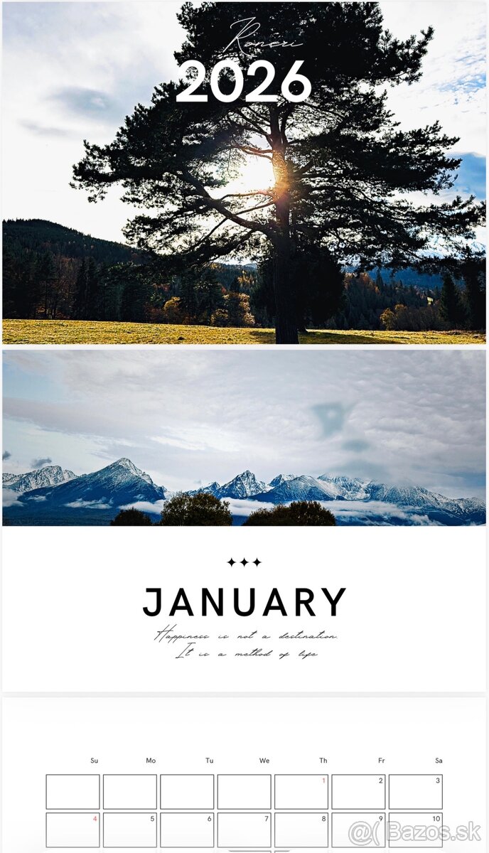 ✨ 4x Kalendár 2026 pre tvoj dokonalý rok Príroda & Akvarel. - 7