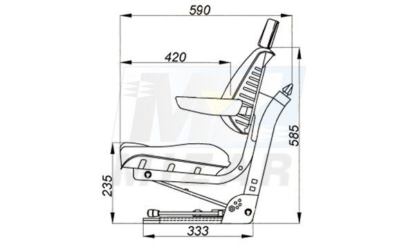 Sedačka Zetor,VZV,LKT,Desta,John Deere - 7