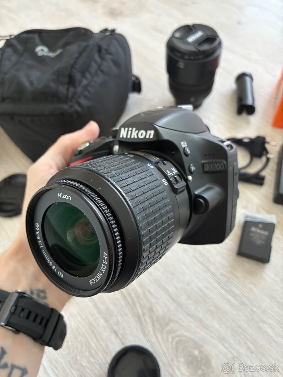 Nikon D3200 + dva objektívy , brašna, bohatá výbava - 7