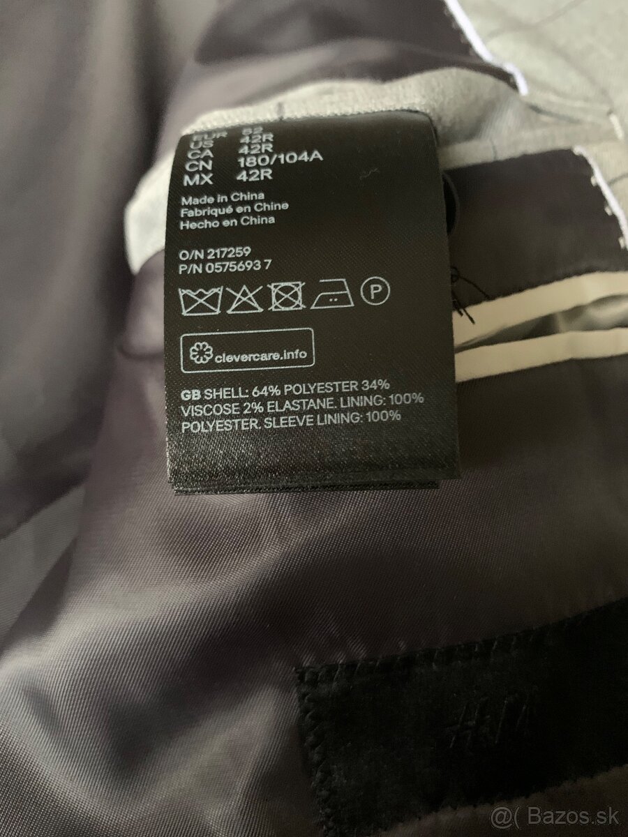 Pánsky oblek H&M č. S - 7