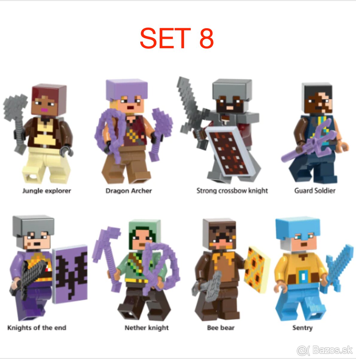 Rôzne figúrky Minecraft - typ lego - nové - 7