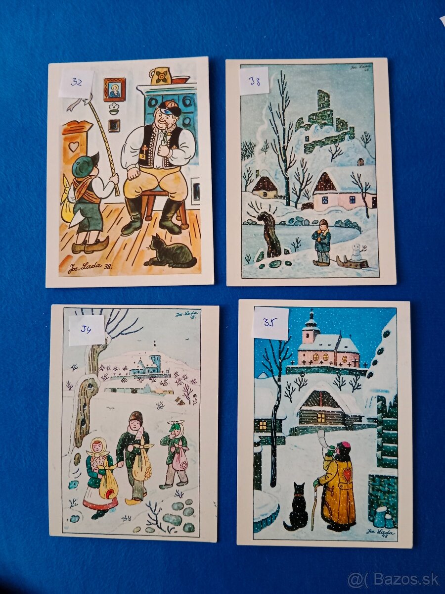 Predám pohľadnice J. Lada - 7