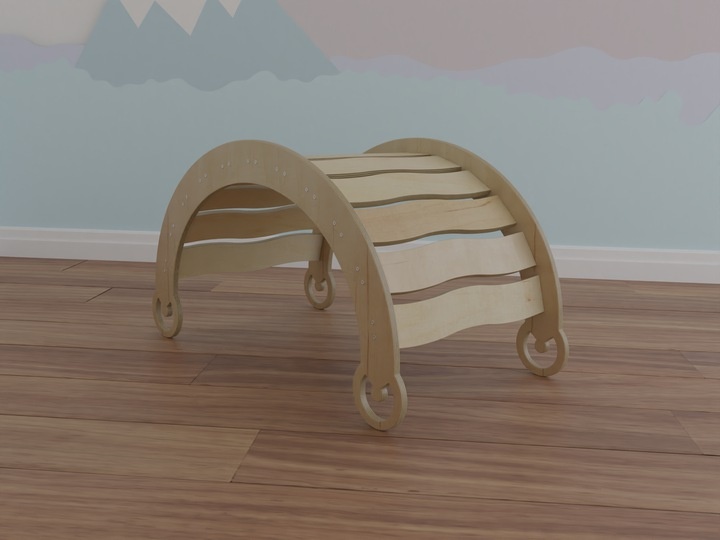 Montessori hojdačka s pultíkom na hranie - 7