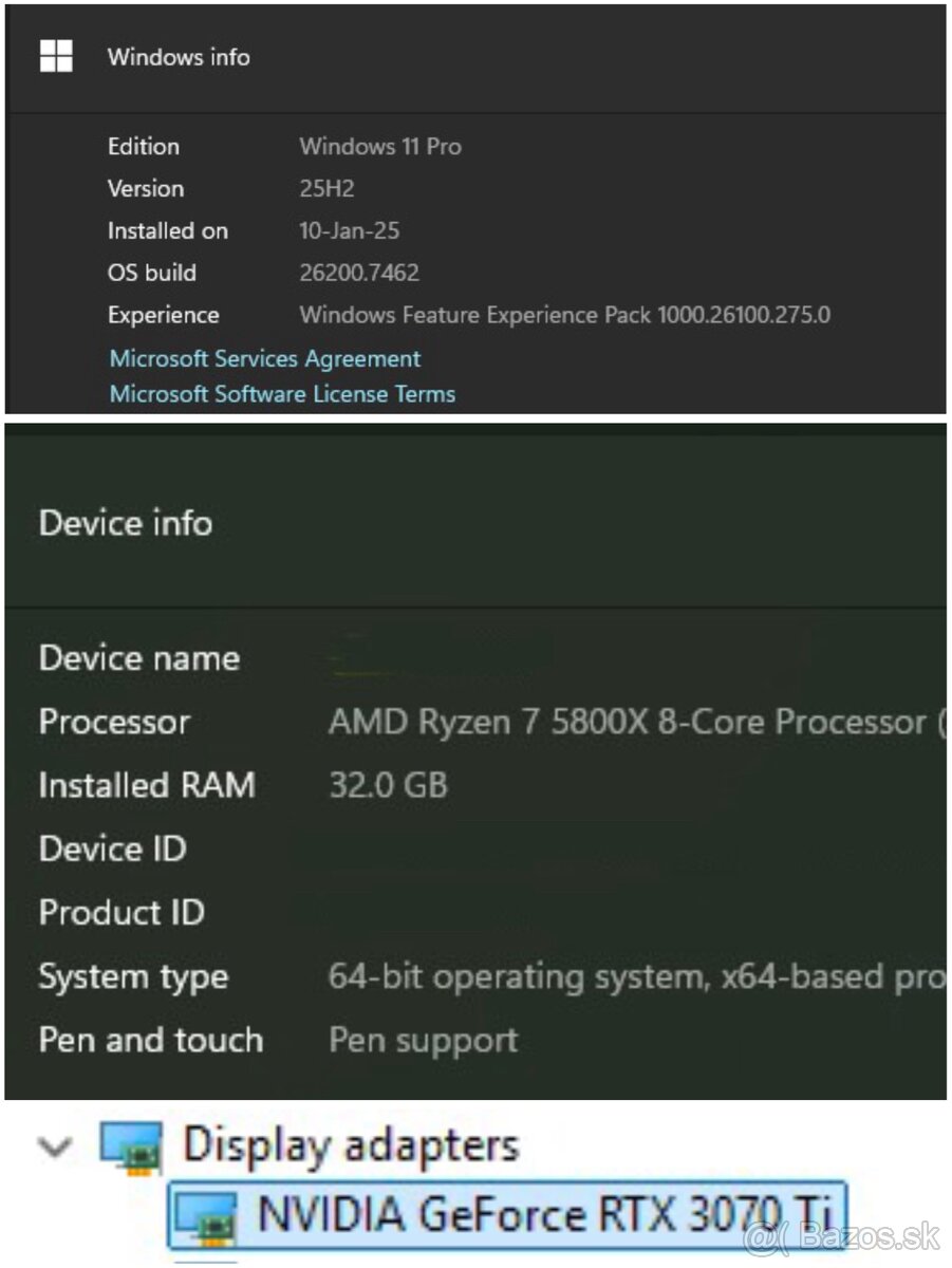 TOP PC – RTX 3070 Ti, Ryzen 7 5800X, LCD Watercooling - 7