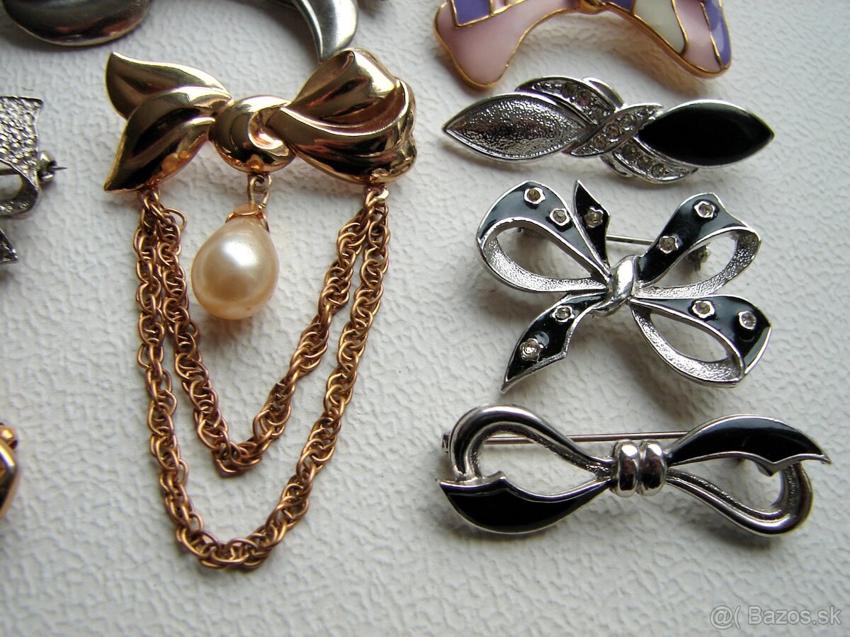 Starožitné a retro brošne - mašle - 7