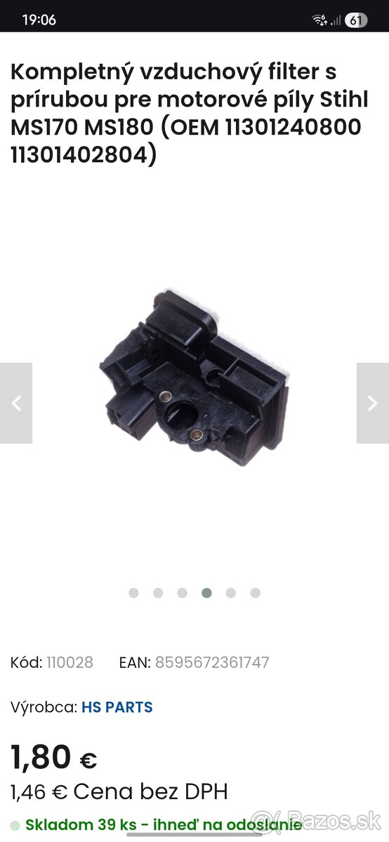 Benzinova reťazová, motorová píla stihl ms180c - 7