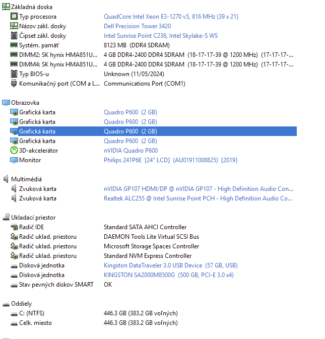 DELL Precision Tower 3420 SFF - Intel Xeon (i7) / Quadro - 7