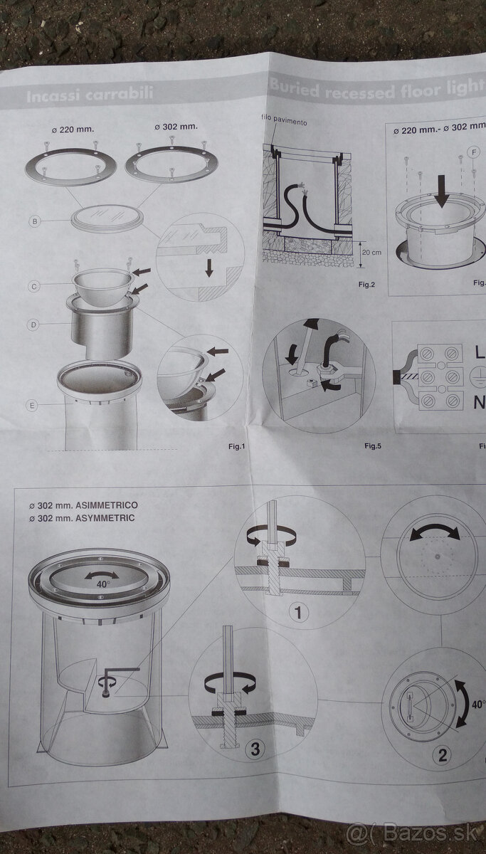 Vodotesné podzemné lampy, 2ks, halogén - 7