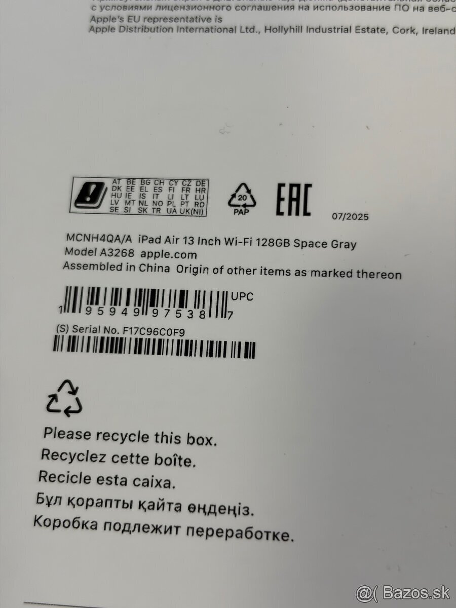 iPad AIR M3 - model 2025 - 128gb wifi - 13 inch - 7