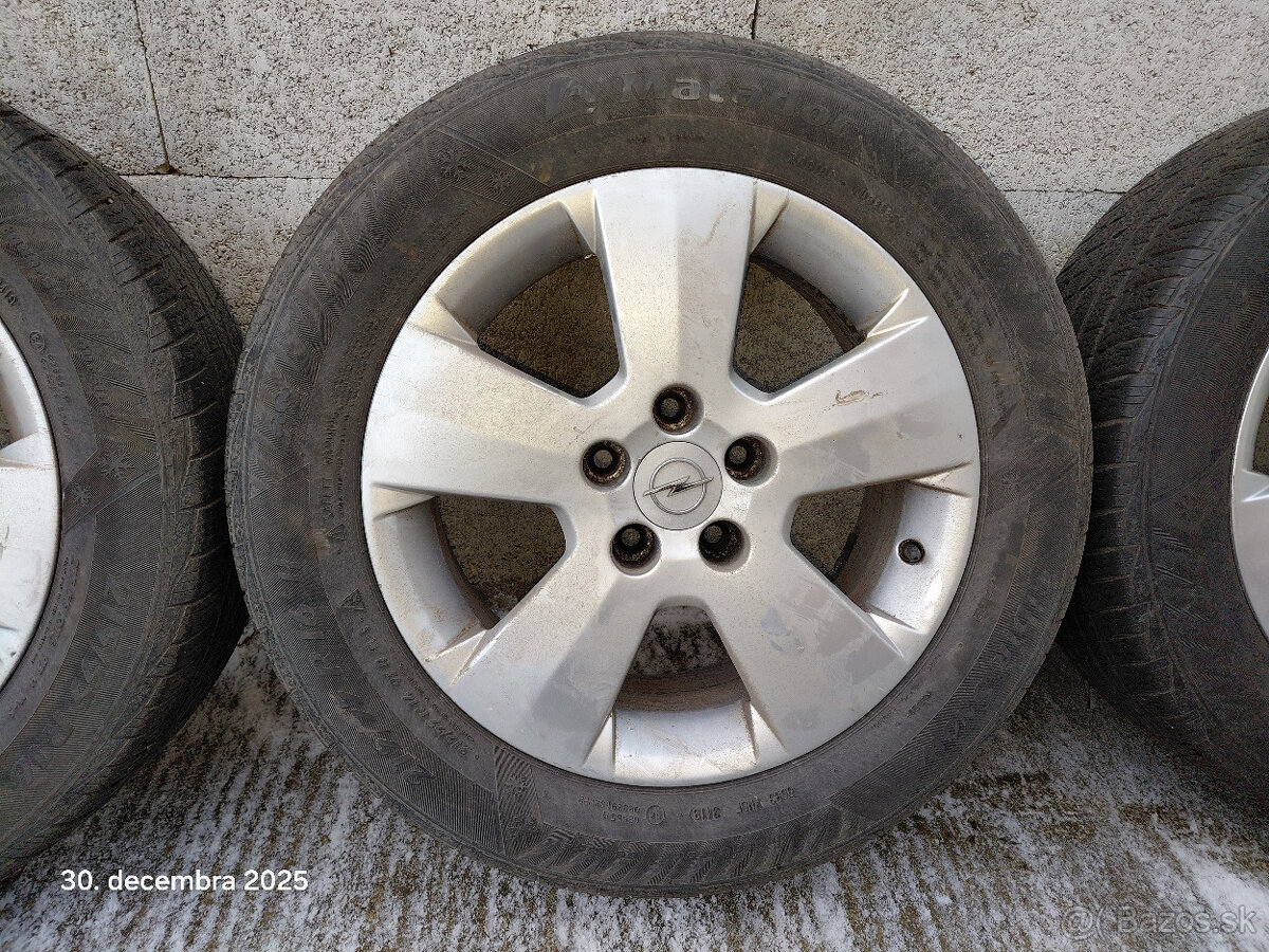 Sada ALU diskov Opel + zim. pneu, rozteč 5 x 110 R16 , ET41 - 7