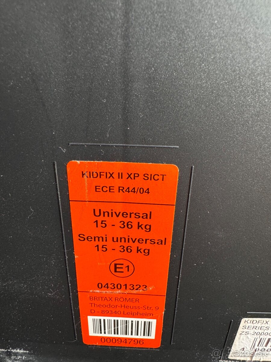 Predám autosedačku Britax Römer KIDFIX - 7
