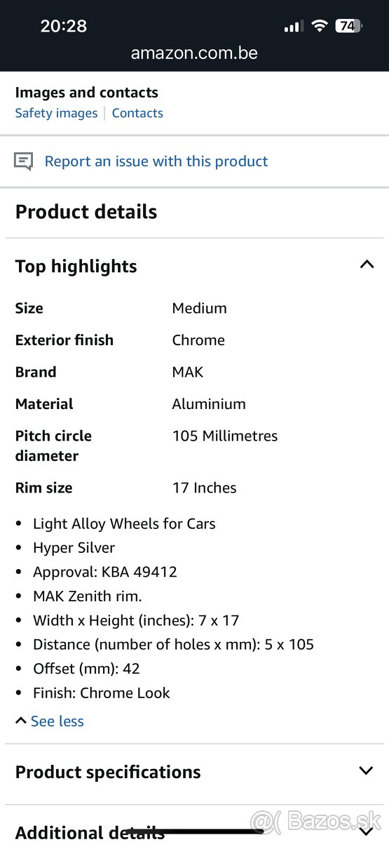 Predam sadu Alu diskov MAK Zenith priemer R17 - 7