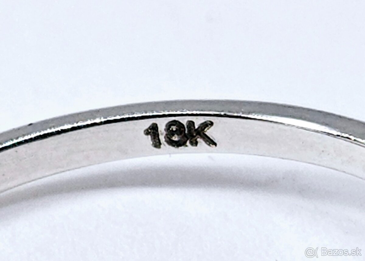 Smaragdový prsteň z 18k bieleho zlata s prírodnými diamantmi - 7